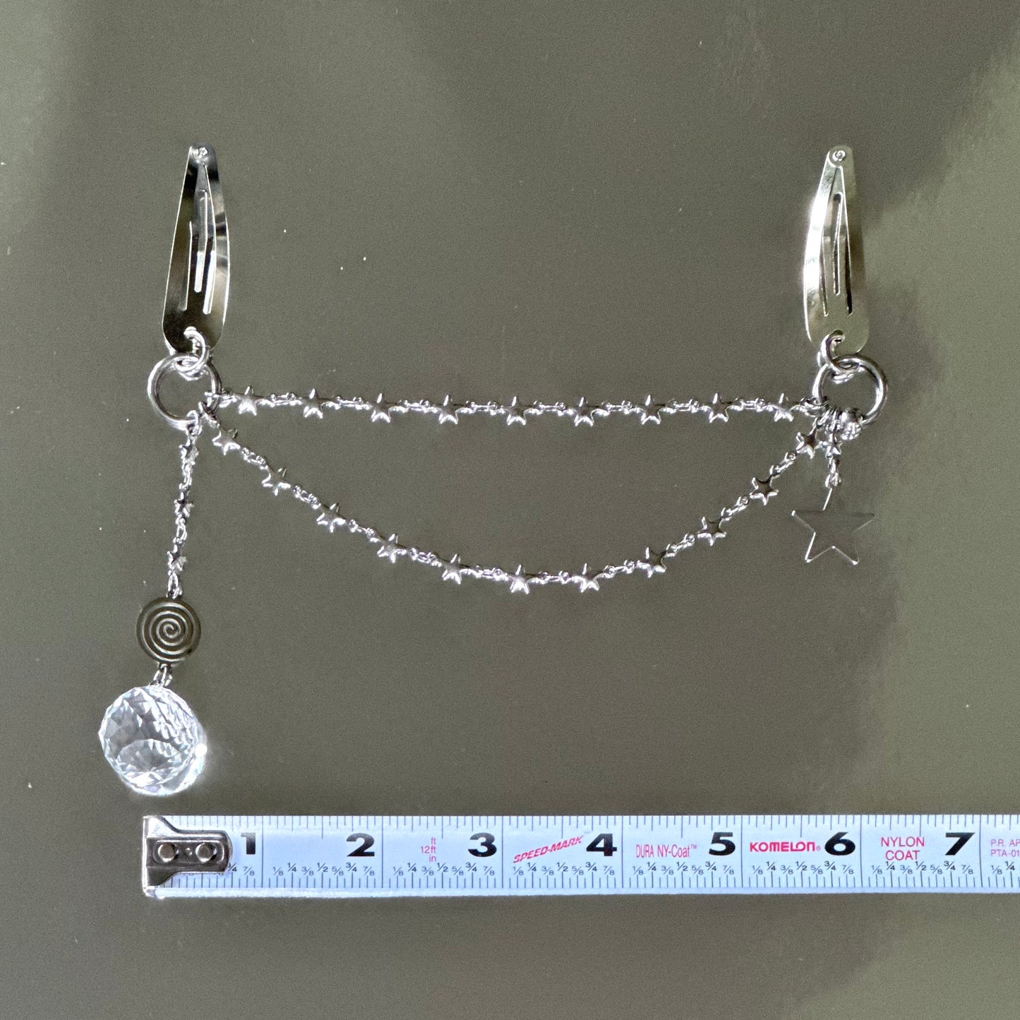 Star hair clips - star and crystal
