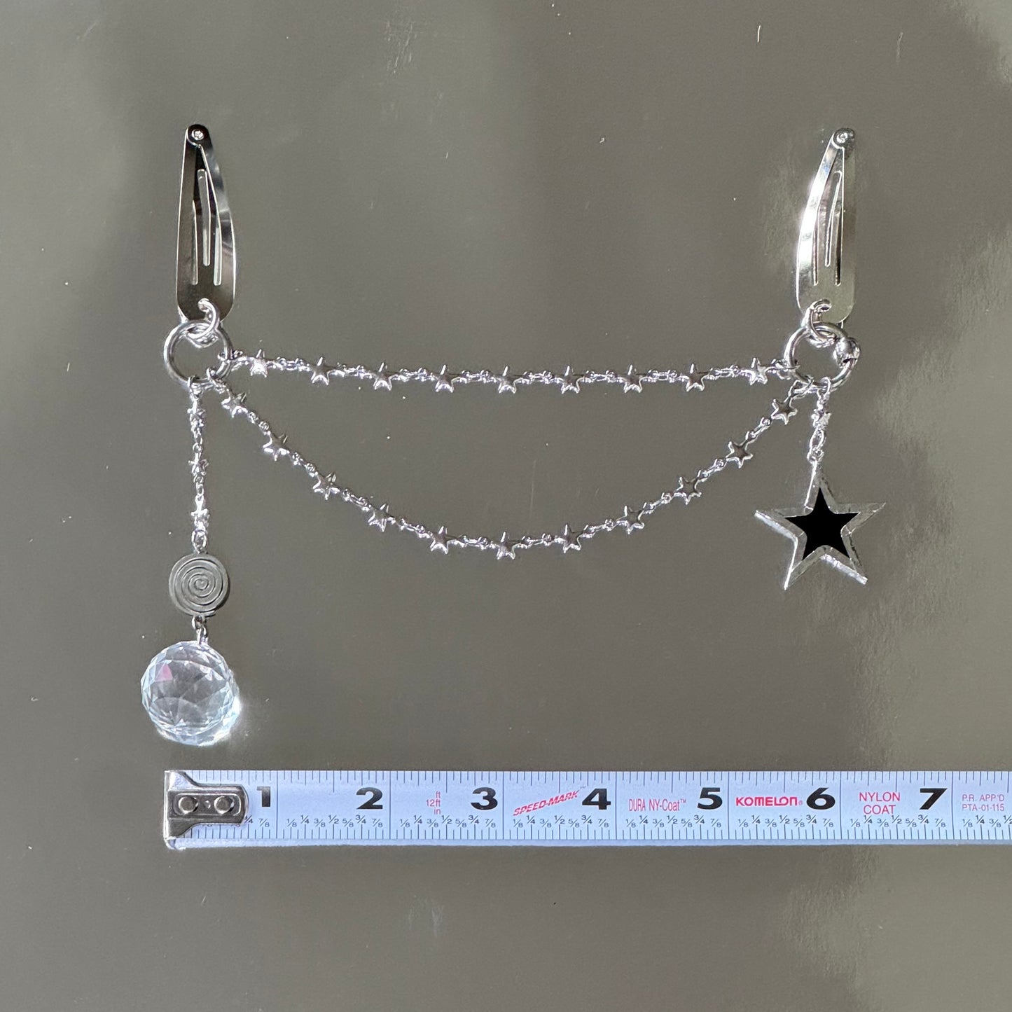 Star hair clips - black
