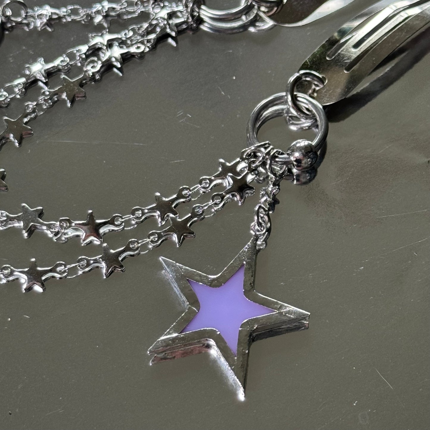 Star hair clips - lavender