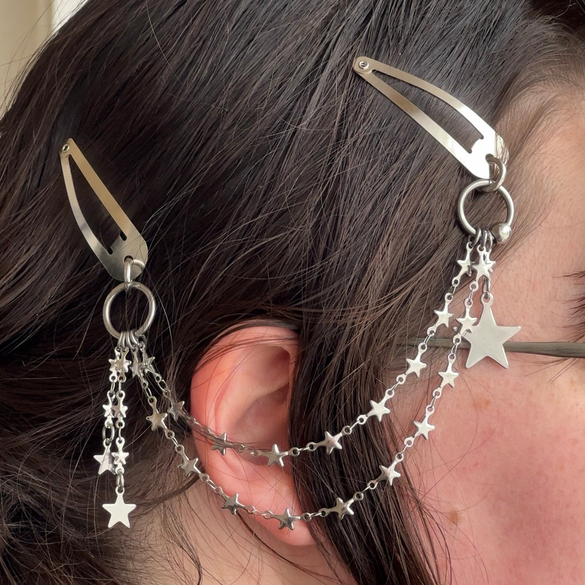 Star hair clips - star only